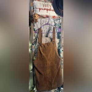 Corduroy overall dress